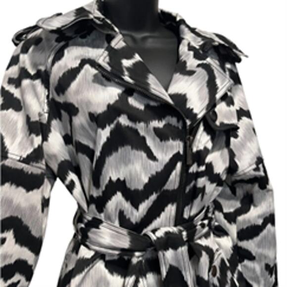 Kenneth Cole Animal Print Belted Jacket Women's Medium - Picture 2 of 8